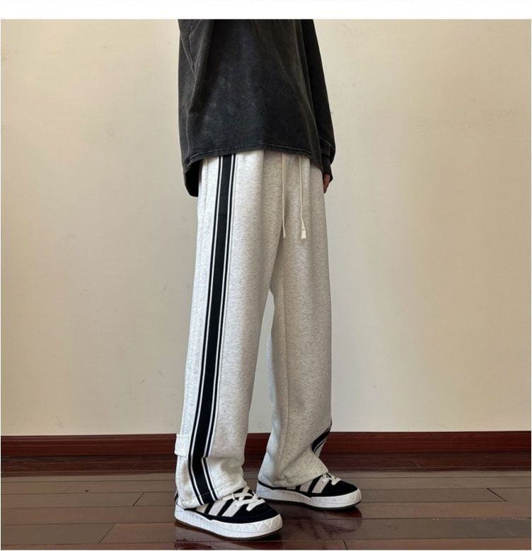 定番シンプル 2色選択 ファッション感満々 ルーズストレートカジュアル 男女兼用 パンツ F-12475