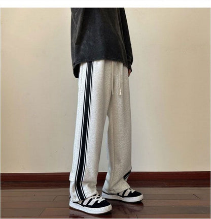 定番シンプル 2色選択 ファッション感満々 ルーズストレートカジュアル 男女兼用 パンツ F-12475