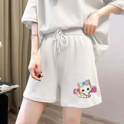 絶対欲しい カジュアル 夏に嬉しい機能付き 半袖Ｔシャツⅹパンツセット全4色<F-11268>