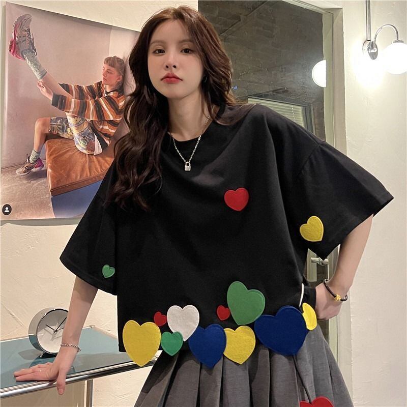 キュート 早い者勝ち 絶対流行 カジュアル Tシャツ<F-11526>