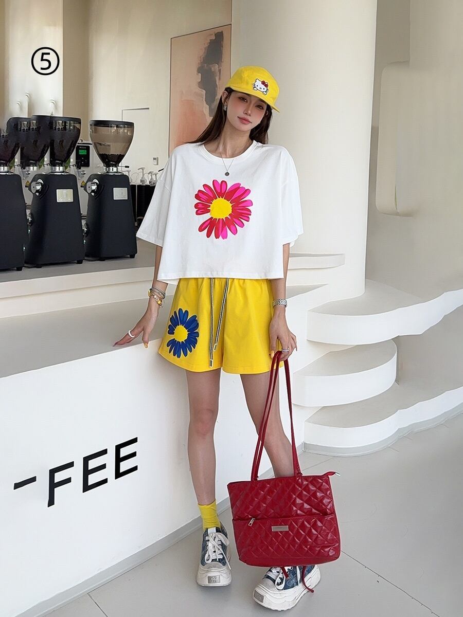 好感度UP カジュアル 真夏も快適 半袖 Tシャツ ショートパンツ セットアップ ＜F-11374＞