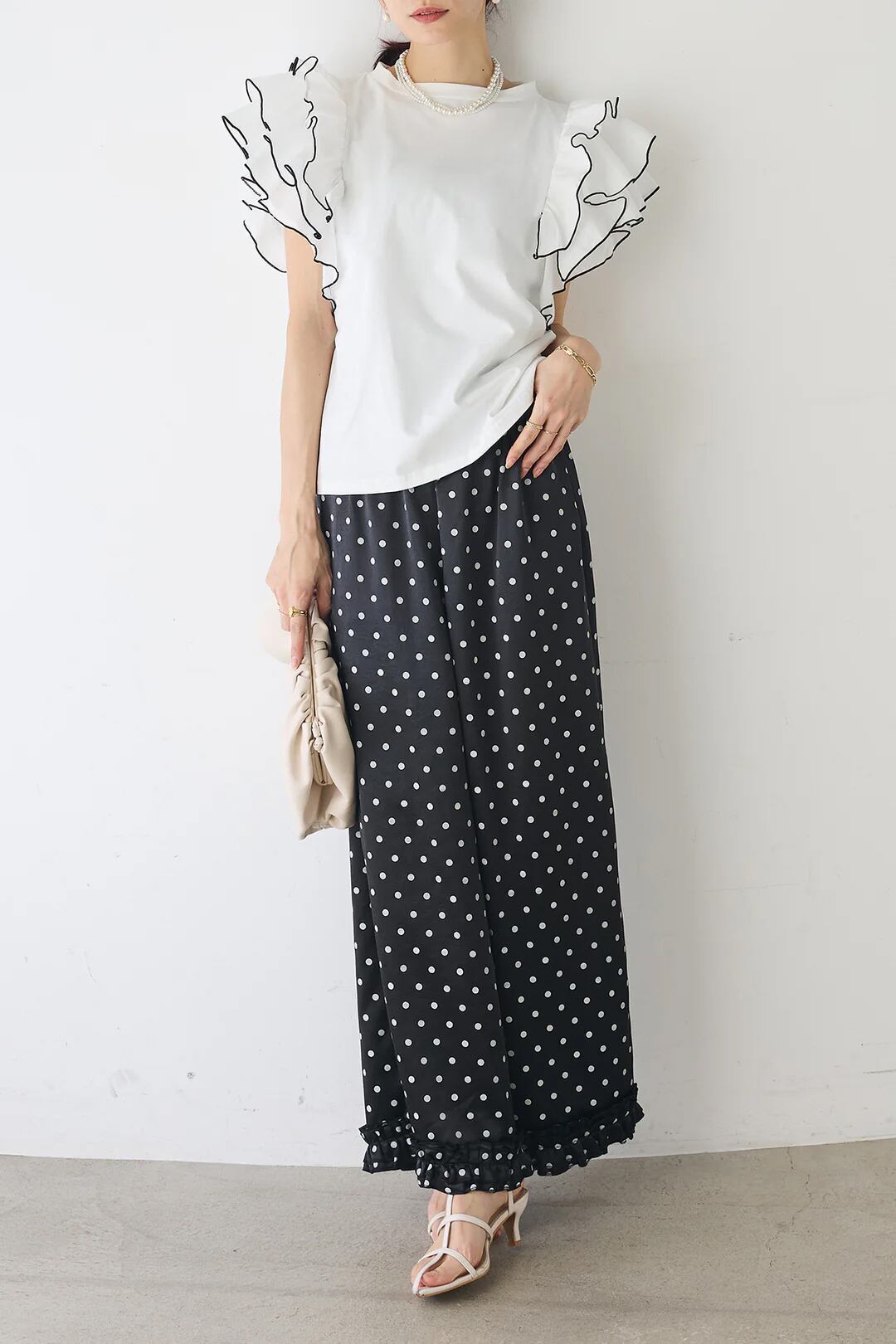 美人度アップ 早い者勝ち 大人可愛い カジュアル 共2色 TシャツF-12149