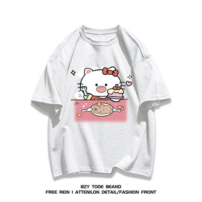 男女兼用 シンプル 快適 プリント Tシャツ F-13293