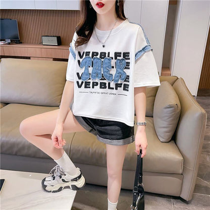 着回し力抜群 早い者勝ち 絶対流行 カジュアル 2色選択 Tシャツ<F-11645>