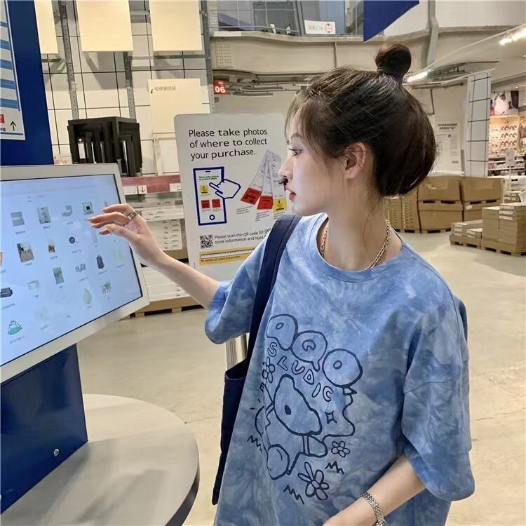 期間限定 個性派 超人気 絞り染め ゆったり 3種選択可 半袖 Tシャツ＜F-8773＞
