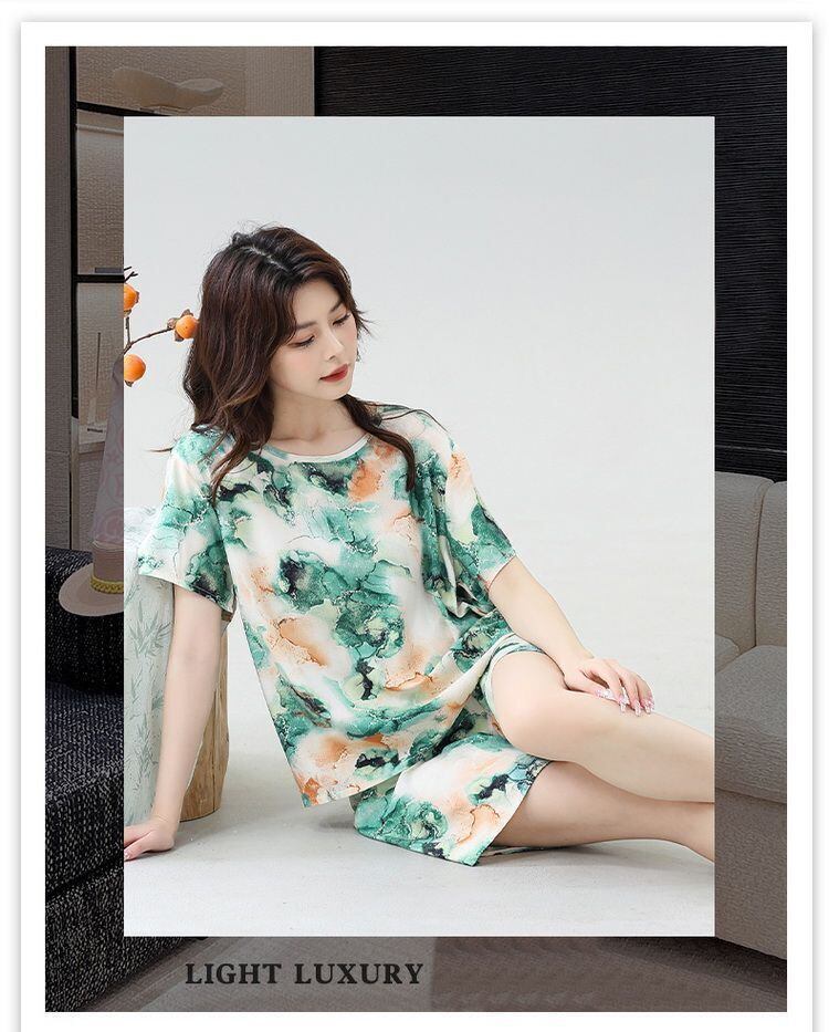 売り切れ必至 ファッション 今季マストバイ 半袖Ｔシャツⅹパンツセット全6色 パジャマ<F-11551>