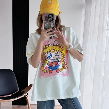 今季も大流行 ゆったり 刺?ロゴ ユニセックス 全3色 半袖 Tシャツ <F-4852>