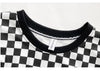 新商品 プリントTシャツ チェック柄 ゆったり半袖＜F-8694＞
