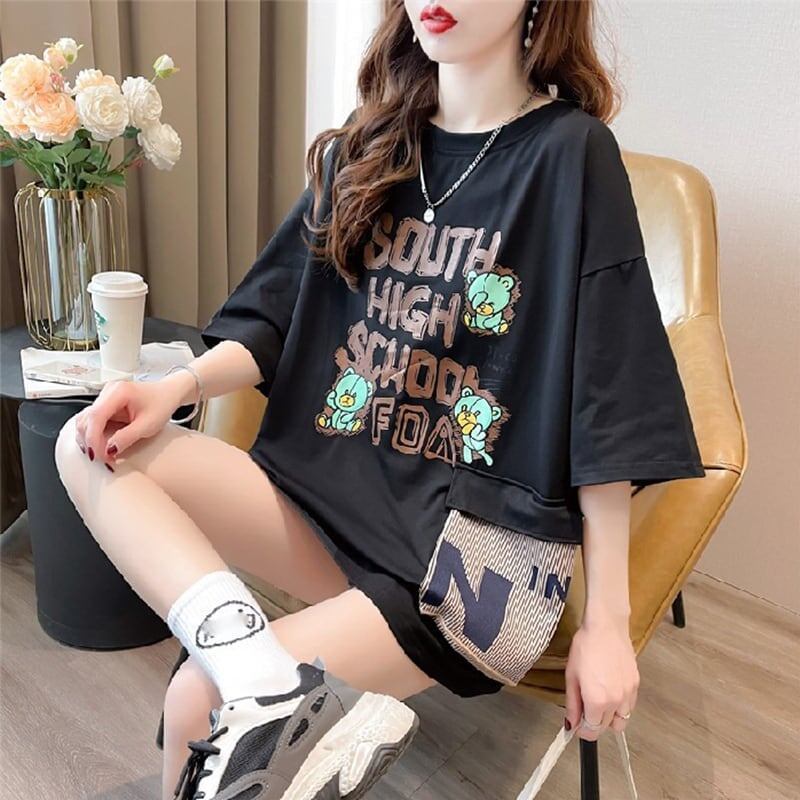 スタイリッシュ   一目惚れ Tシャツ カットソー＜F-3091＞