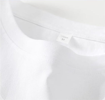 ユニセックスピュアコットン漫画プリント半袖Tシャツ<F-5115>