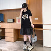 絶対欲しい ネコ カジュアル デザイン ゆったり 半袖 Tシャツ＜F-8658＞