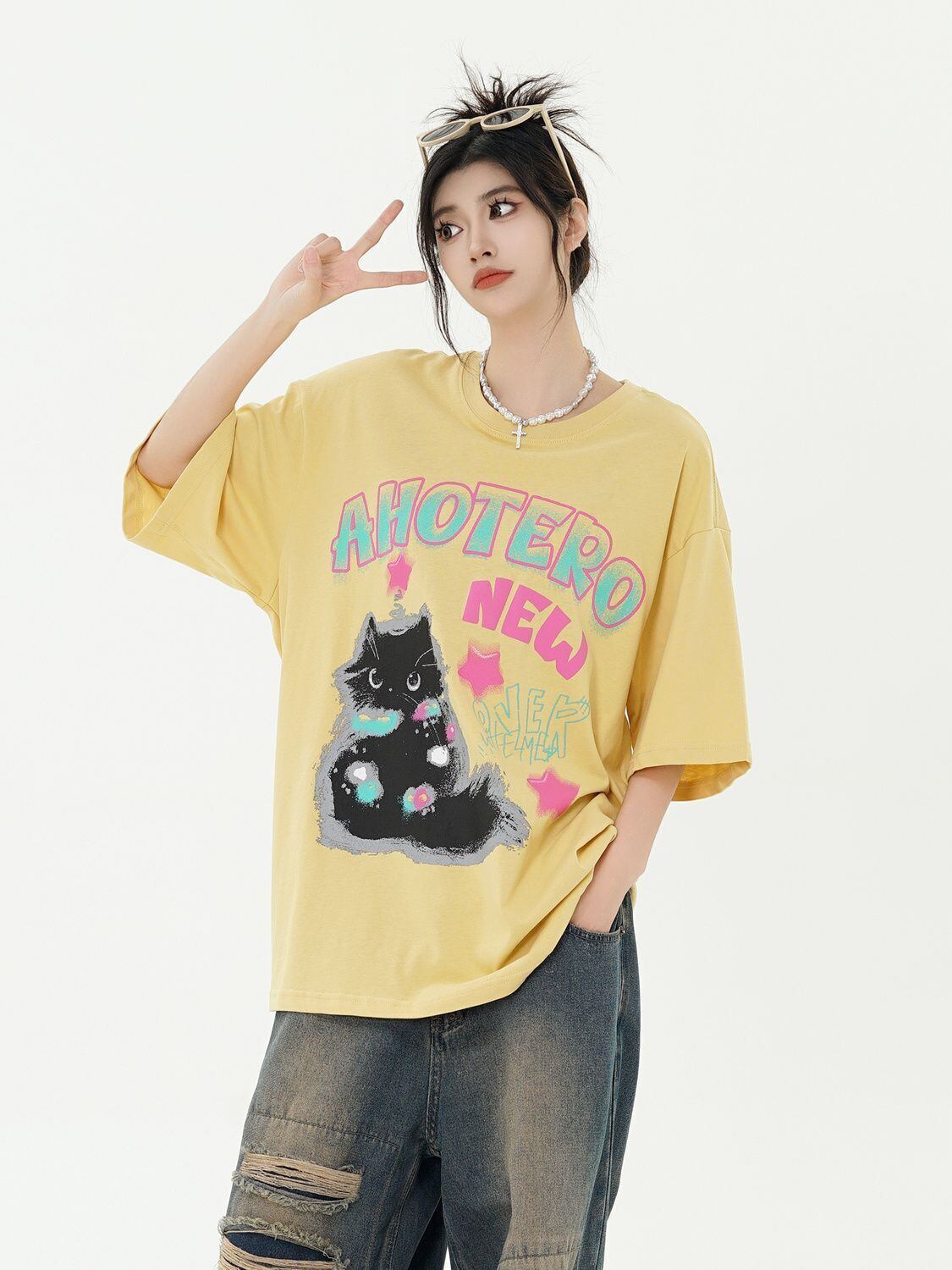 絶対欲しい 好感度UP 海外トレンド カジュアル 全3色 半袖 Tシャツ ＜F-11101＞