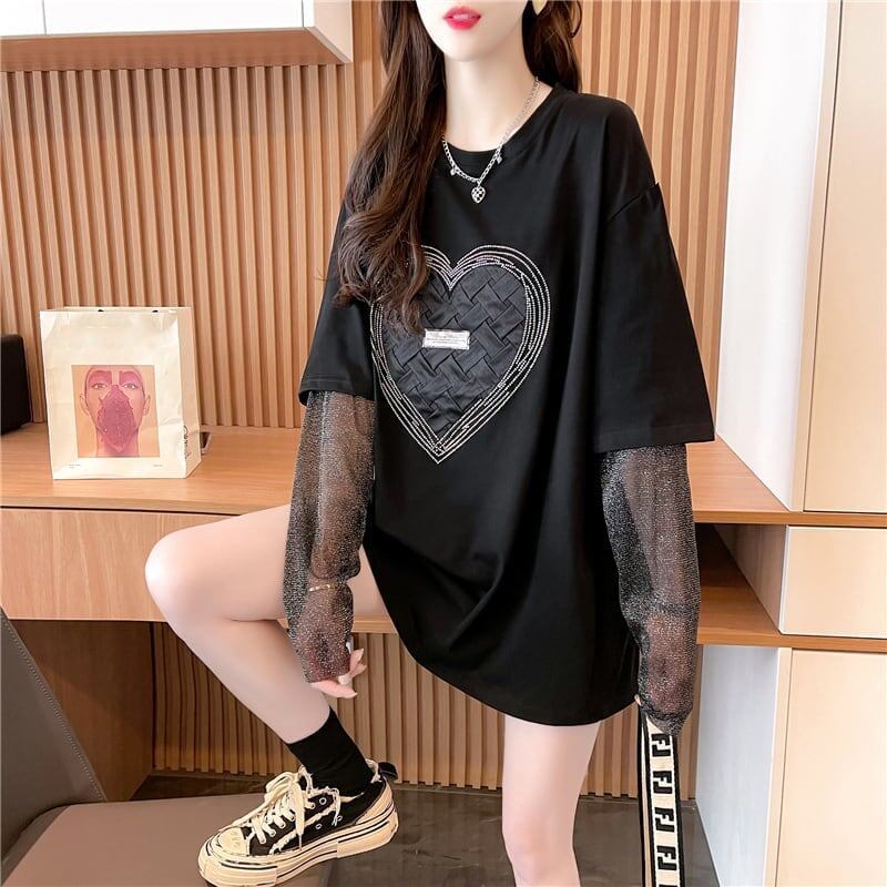 個性的なデザイン   日焼け対策 Tシャツ カットソー＜F-3003＞