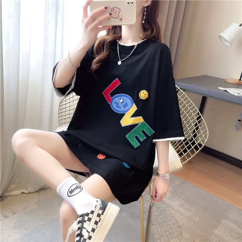 スタイリッシュ   一目惚れ Tシャツ カットソー＜F-3007＞