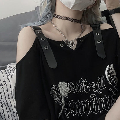 大流行 デザイン性抜群 ファッション 半袖 Tシャツ F-13314