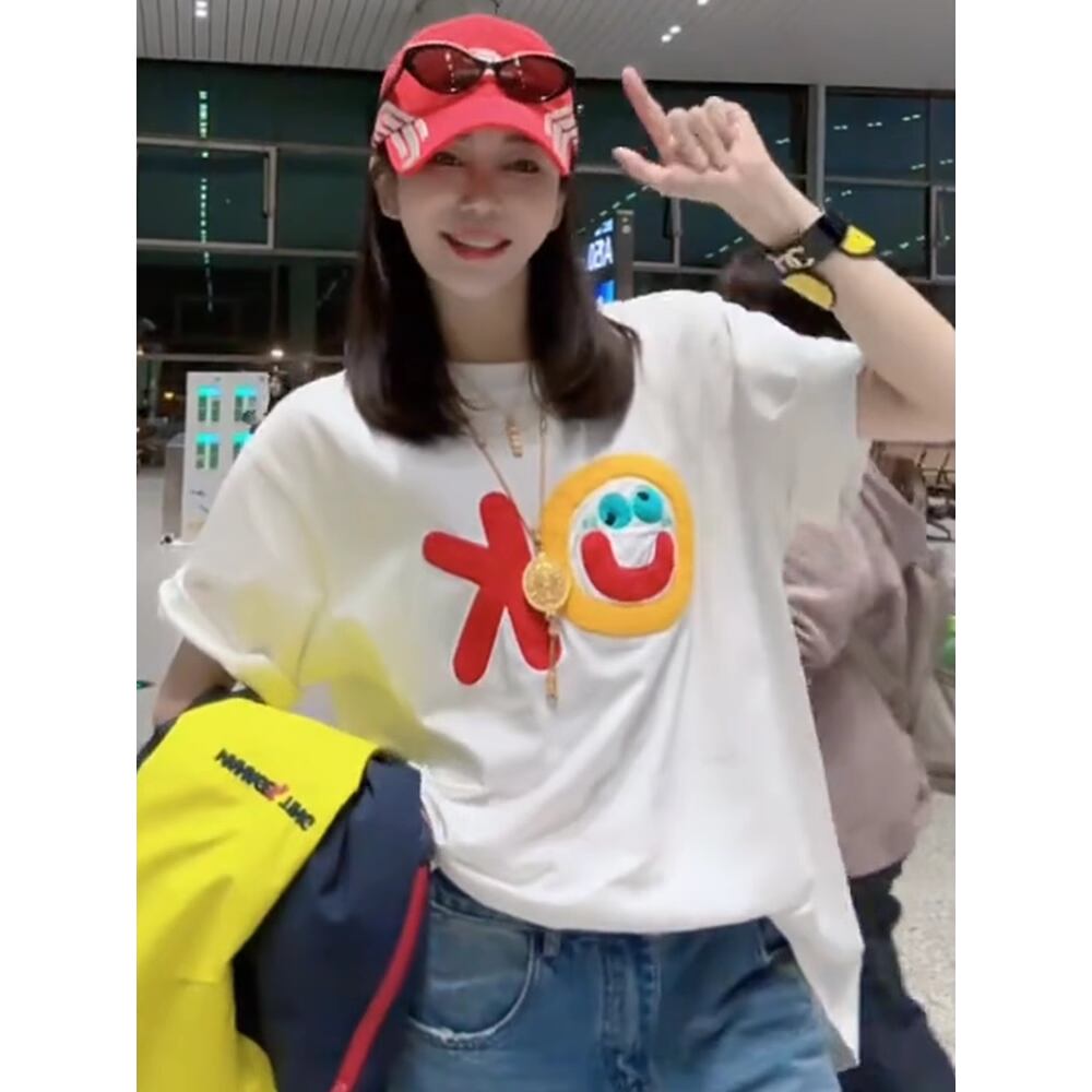 早い者勝ち 早い者勝ち 絶対流行 カジュアル Tシャツ<F-11132>
