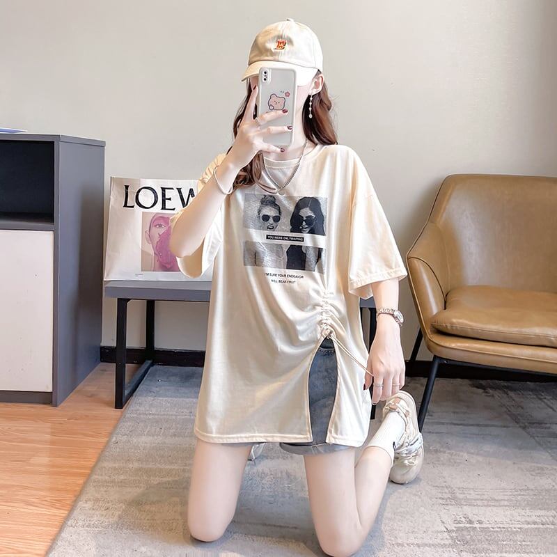 合わせやすい   チャーミング Tシャツ カットソー＜F-3651＞