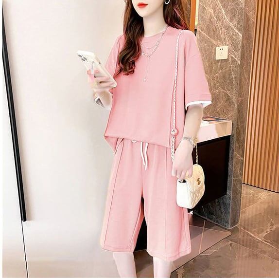 定番シンプル 半袖Ｔシャツⅹパンツセット全4色 カジュアル <F-8732>