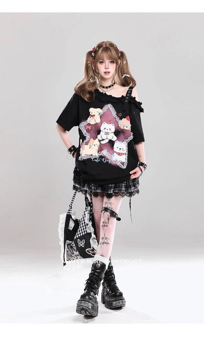 売れ筋 早い者勝ち 絶対流行 カジュアル 2色選択 Tシャツ<F-11461>