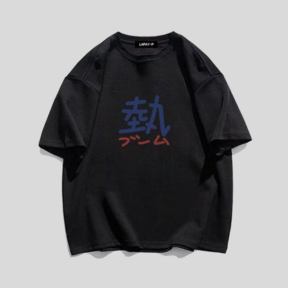 定番シンプル ルーズ カジュアル プリント全5色 半袖TシャツF-8763