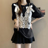 ファッション感満々 ロング丈 ゆったり 2色半袖Tシャツ＜F-10995＞