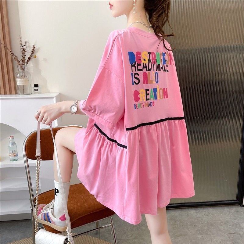 おすすめ スウィート ! 韓国系 ゆったりTシャツ半袖 全3色 <F-4943>