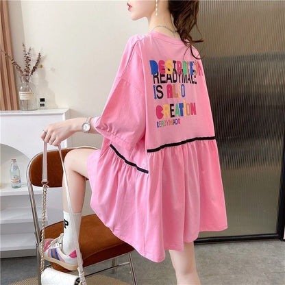 おすすめ スウィート ! 韓国系 ゆったりTシャツ半袖 全3色 <F-4943>