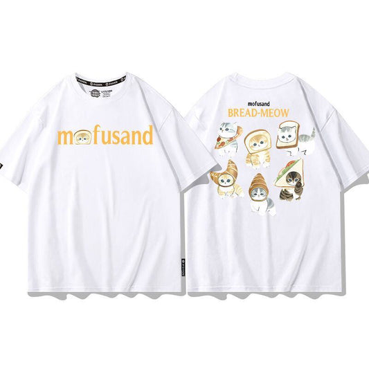 大人可愛い アバンギャルド カジュアル プリント 全6色 半袖 Tシャツ <F-11647>