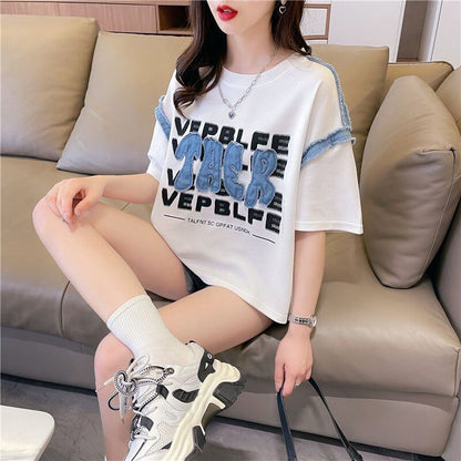 着回し力抜群 早い者勝ち 絶対流行 カジュアル 2色選択 Tシャツ<F-11645>
