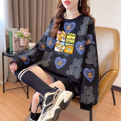 定番シンプル sweet系可愛い 美感いっぱい 2色選択 スウェットF-10408