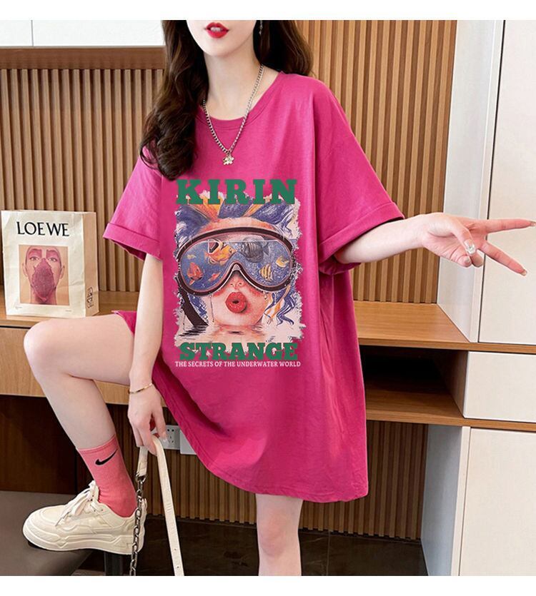 【半額！期間限定！！】話題沸騰中 カジュアル アバンギャルド プリント 3色選択 半袖Tシャツ＜F-8581＞