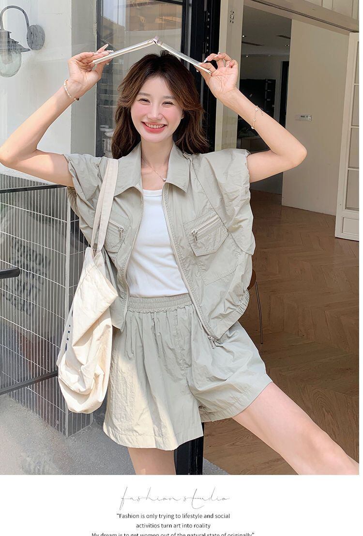 ファッション デニム 個性派 半袖Ｔシャツⅹパンツセット<F-11726>