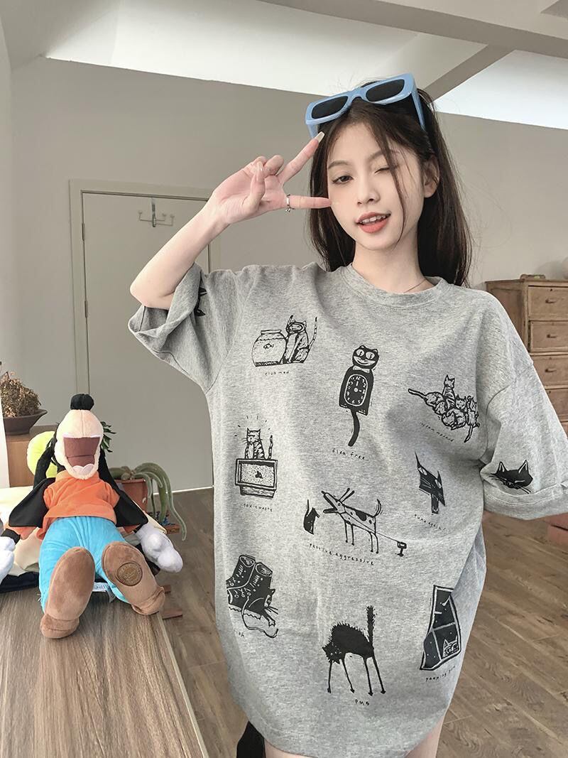 絶対流行 スウィート 早い者勝ち カジュアル Tシャツ<F-11199>