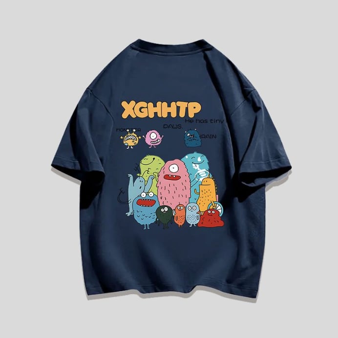 男女兼用 シンプル プリント Tシャツ F-13304