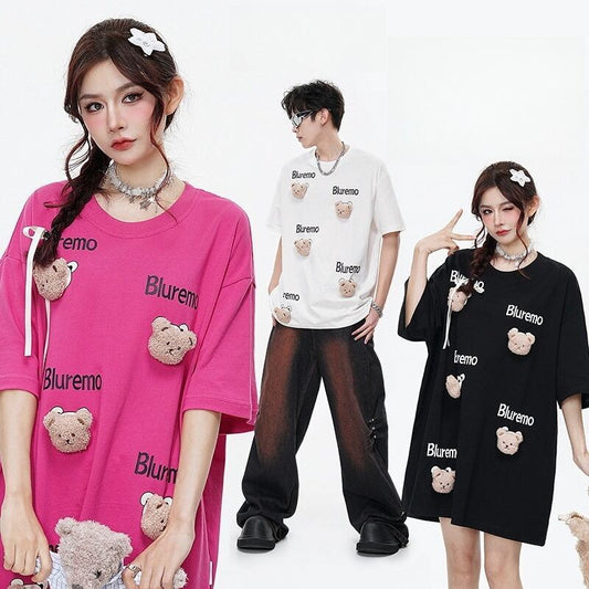 期間限定 ファッション 着回し力抜群 ゆったり 男女兼用 全3色 半袖Tシャツ＜F-9065＞