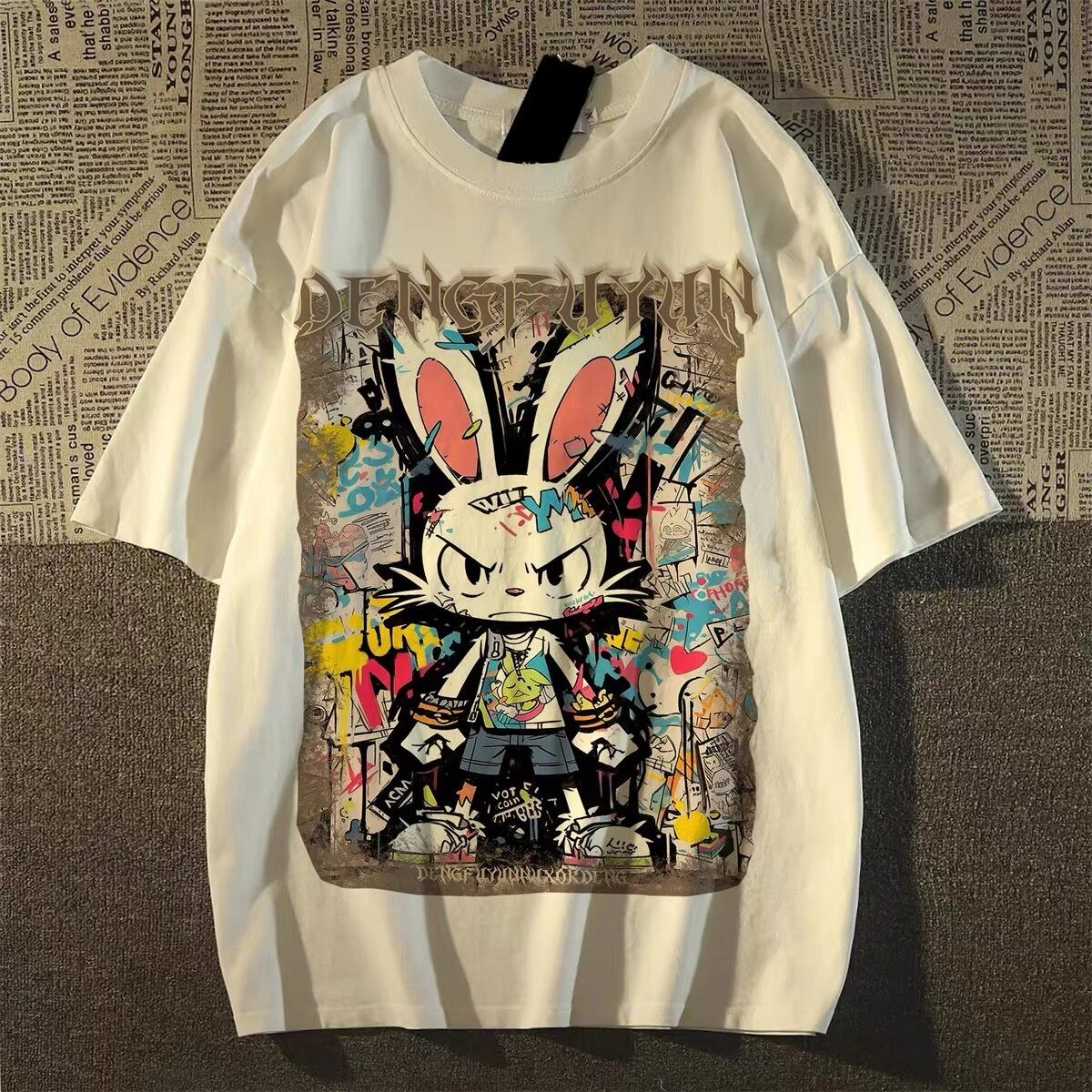 着回し力抜群 特別デザイン カジュアル プリント 全3色 半袖 Tシャツ F-8810