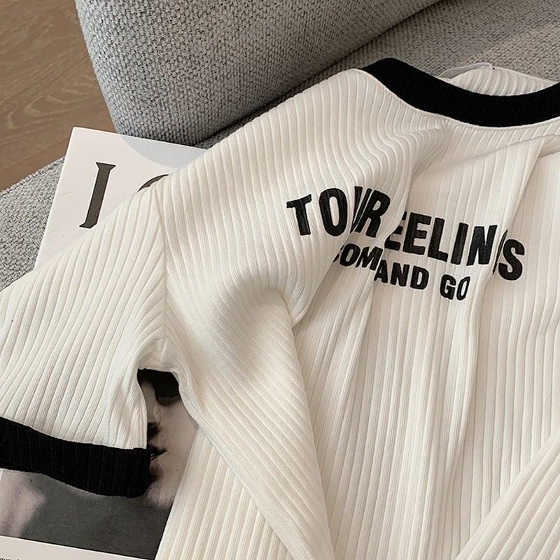 ゆったり感アップ アルファベット ファッション Tシャツ カットソー＜F-3077＞