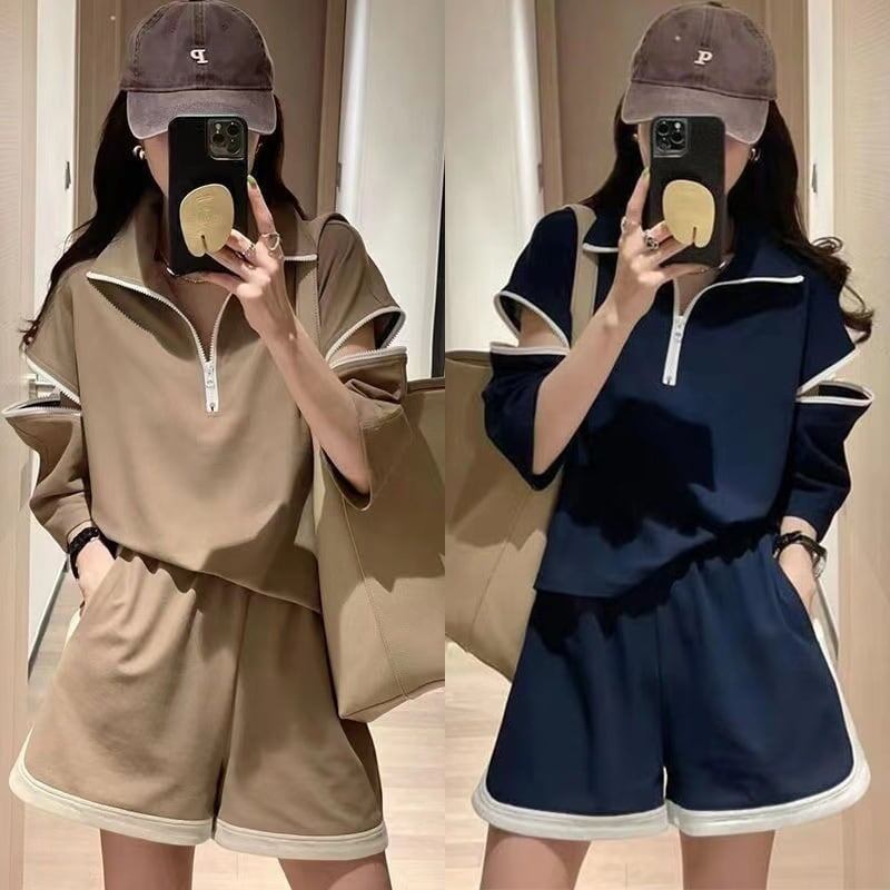 主役級 ファッション 今季マストバイ 個性派 半袖Ｔシャツⅹパンツセット<F-6533>