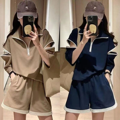 主役級 ファッション 今季マストバイ 個性派 半袖Ｔシャツⅹパンツセット<F-6533>