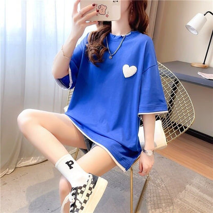 ファッション 3色選択可 シンプル 切り替え Tシャツ カットソー＜F-3070＞