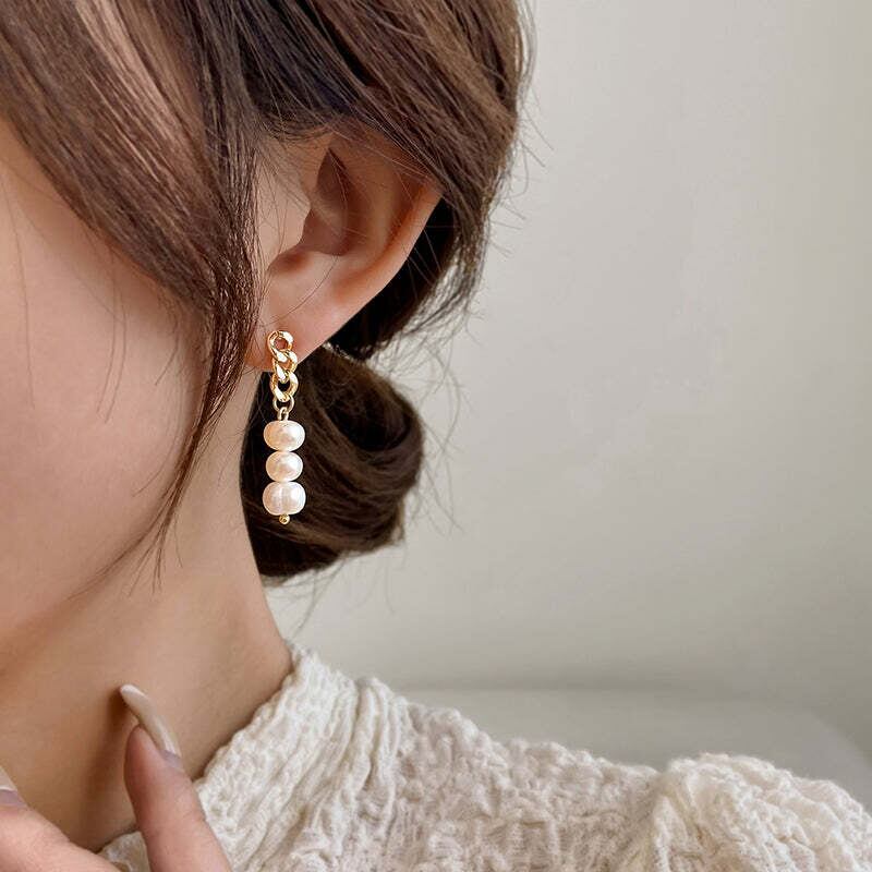 オシャレ度満点 清純甘くて女子力UP 気質溢れる チェーン イアリング アクセサリー＜isf-2782＞