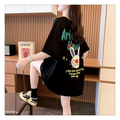 大好評 プリント キュートファッション 半袖Tシャツ＜F-8582＞