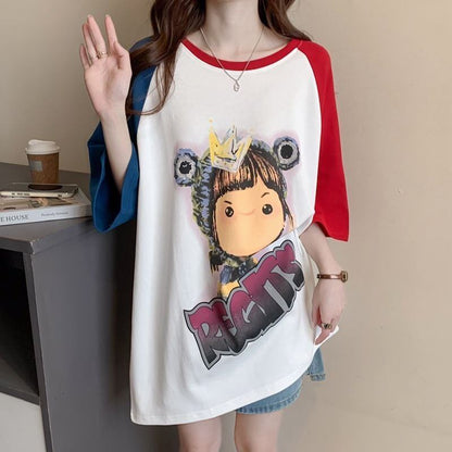 売れ筋 絶対流行 早い者勝ち 早い者勝ち カジュアル 2色選択 Tシャツ<F-11142>