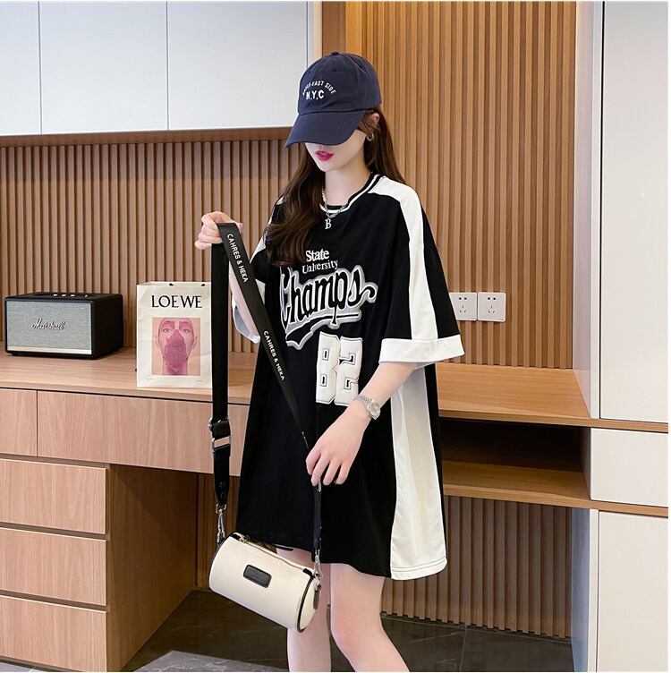 絶対流行 一目惚れ 個性的なデザイン 2色選択可 プリント Tシャツ カットソー＜F-8279＞