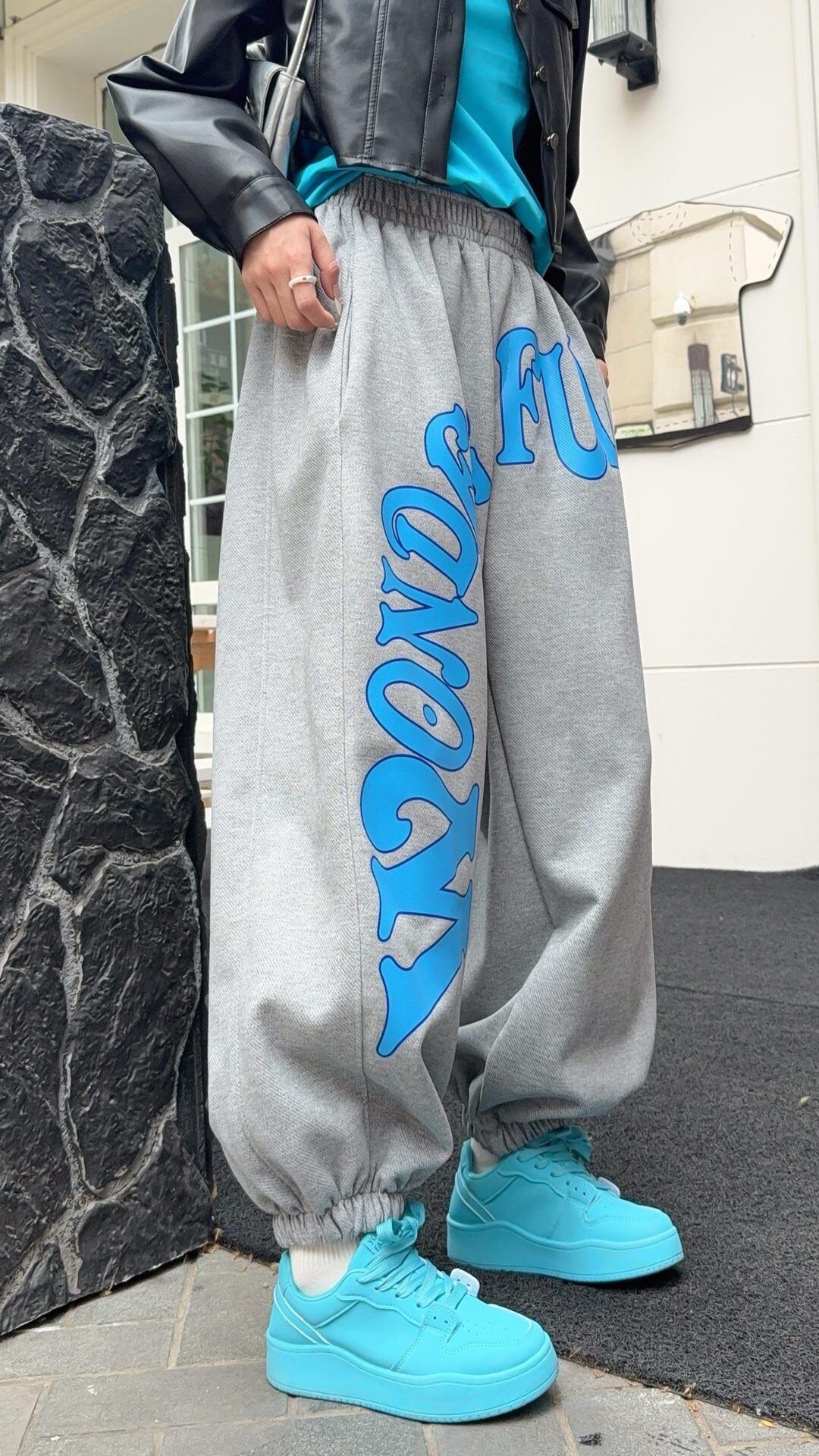 デザイン オシャレ 切り替え 4色 スウェット パンツ F-12210