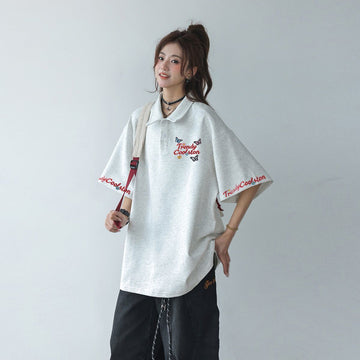 大人気アイテム 男女兼用 プリント 刺繡 ポロシャツ F-13565