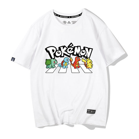 （半額！期間限定）男女兼用 カジュアル プリント 半袖 Tシャツ F-13597
