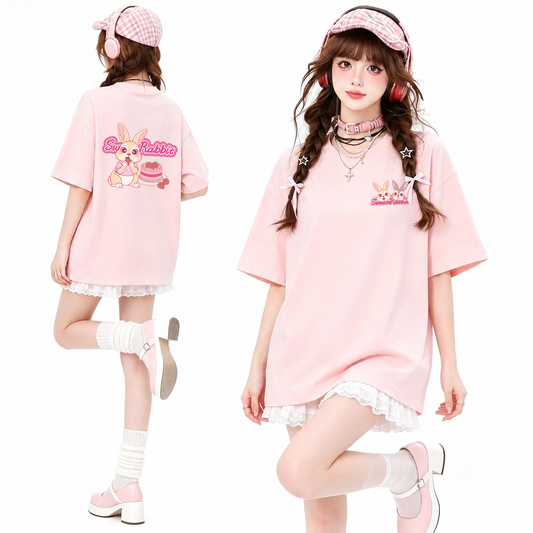 かわいい コーディネーター シンプル プリント Tシャツ F-13576