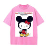 売れ筋 体型カバー プリント Tシャツ F-13447