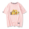 男女兼用 合わせやすい プリント 半袖 Tシャツ F-13603